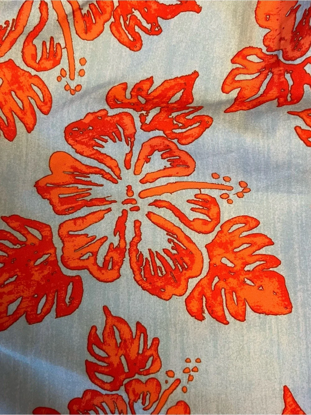 OP Ocean Pacific Men’s Swim Trunks XL Blue Coral Floral Hawaiian Beach